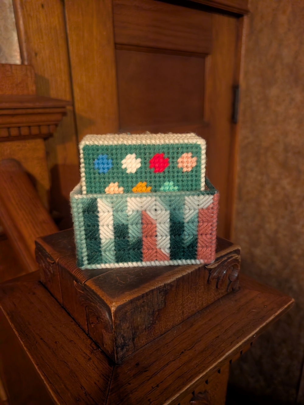 Grandmacore Coasters Needlework Vintage multi colored